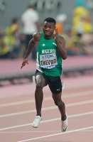IAAF WORLD ATHLETICS CHAMPIONSHIPS, DOHA 2019. Day 2. 100m. Semi-Final. Raymond EKEVWO, NGR