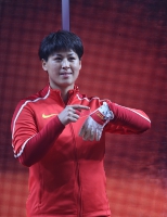 IAAF WORLD ATHLETICS CHAMPIONSHIPS, DOHA 2019. Day 2. HAMMER THROW WOMEN. Na LUO, CHN