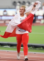 IAAF WORLD ATHLETICS CHAMPIONSHIPS, DOHA 2019. Day 2. HAMMER THROW WOMEN. Silver Joanna FIODOROW, POL