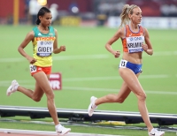 IAAF WORLD ATHLETICS CHAMPIONSHIPS, DOHA 2019. Day 2. 10 000m. Final. Silver Letesenbet GIDEY, ETH and Susan KRUMINS, NED