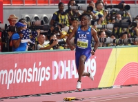 IAAF WORLD ATHLETICS CHAMPIONSHIPS, DOHA 2019. Day 2. 100 Metres World Champion. Christian COLEMAN, USA