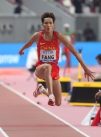 IAAF WORLD ATHLETICS CHAMPIONSHIPS, DOHA 2019. Day 3. TRIPLE JUMP. Final. Bronza. Yaoqing FANG, CHN