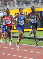 IAAF WORLD ATHLETICS CHAMPIONSHIPS, DOHA 2019. Day 3. 800 METRES MEN. Semi-Final. Donavan BRAZIER, USA, Marco AROP, CAN