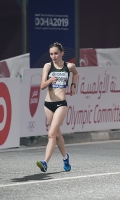 IAAF WORLD ATHLETICS CHAMPIONSHIPS, DOHA 2019. Day 3. 20 Kilometres Race Walk. Final. Yana SMERDOVA