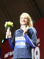 IAAF WORLD ATHLETICS CHAMPIONSHIPS, DOHA 2019. Day 4. Medal Ceremony. Silver — Sandi MORRIS, USA