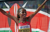 IAAF WORLD ATHLETICS CHAMPIONSHIPS, DOHA 2019. Day 4. 3000 Metres Steeplechase Champion is Beatrice CHEPKOECH, KEN