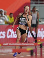 IAAF WORLD ATHLETICS CHAMPIONSHIPS, DOHA 2019. Day 5. 400 Metres Hurdles. Heats. Vera Rudakova