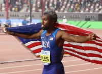 IAAF WORLD ATHLETICS CHAMPIONSHIPS, DOHA 2019. Day 5. 200 Metres World Champion is Noah LYLES, USA