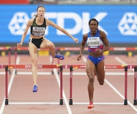 IAAF WORLD ATHLETICS CHAMPIONSHIPS, DOHA 2019. Day 6. 400 Metres Hurdles. Semi-Final. Vera Rudakova