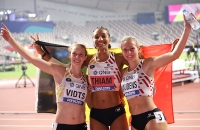 IAAF WORLD ATHLETICS CHAMPIONSHIPS, DOHA 2019. Day 7. Heptathlon. Silver medallist Nafissatou THIAM, BEL