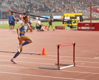 IAAF WORLD ATHLETICS CHAMPIONSHIPS, DOHA 2019. Day 8. 400 Metres Hurdles. Anna RYZHYKOVA, UKR