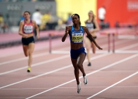 IAAF WORLD ATHLETICS CHAMPIONSHIPS, DOHA 2019. Day 8. 400 Metres Hurdles World Champion is Dalilah MUHAMMAD, USA