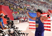 IAAF WORLD ATHLETICS CHAMPIONSHIPS, DOHA 2019. Day 9. Shot Put Silver World Medallist is Ryan CROUSER, USA