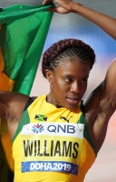 IAAF WORLD ATHLETICS CHAMPIONSHIPS, DOHA 2019. Day 10. 100 Metres Hurdles Bronza Medallist Danielle WILLIAMS, JAM