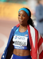 IAAF WORLD ATHLETICS CHAMPIONSHIPS, DOHA 2019. Day 10. 100 Metres Hurdles Silver Medallist. Kendra HARRISON, USA