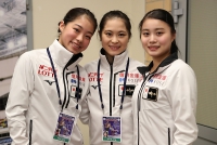 Rostelecom Cup 2019. Trainings. Satoko MIYAHARA, Yuna SHIRAIWA, Yuhana YOKOI (JPN)
