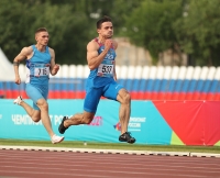 Russian Championships 2021, Cheboksary. Day 1. 100 Metres. Igor Obraztsov, Nikita Ovsyannikov