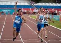 Russian Championships 2021, Cheboksary. Day 2. 100 Metres Champion Igor Obraztsov. Silver Vladislav Doronin, bronza - Yaroslav Tkalich