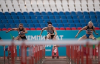 Russian Championships 2021, Cheboksary. Day 2. 100 Metres Hurdles. Irina Boldyreva, Anna Vatropina, Aleksandra Grosheva