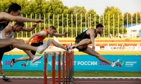 Russian Championships 2021, Cheboksary. Day 2. 110 Metres Hurdles. Konstantin Shabanov, Sergey Solodov