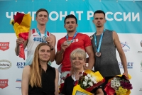 Russian Championships 2021, Cheboksary. Day 2. 100 m Russian Champion Igor Obraztsov. Silver- Vladislav Doronin. Bronza - Yaroslav Tkalich