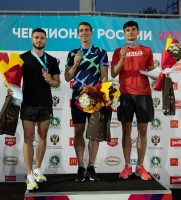 Russian Championships 2021, Cheboksary. Day 2. 110 Metres Hurdles. 1/ Sergey Shubenkov. 2. Konstantin Shabanov. 3. Philipp Shabanov