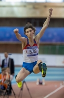 Russian Indoor Championships 2022, Moscow. 2 Day. Long Jump. Yuliya Pidluzhnaya