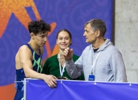 Russian Indoor Championships 2022, Moscow. 2 Day. Pole Vault. Timur Morgunov and Polona Knoroz and Shulgin