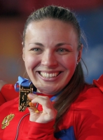 Анна Авдеева. Чемпионка Европы в помещении 2011 (Париж) в толкании ядра 

